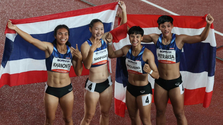 Thai women win 4x100m silver as Kunlavut reaches historic Asian Games final