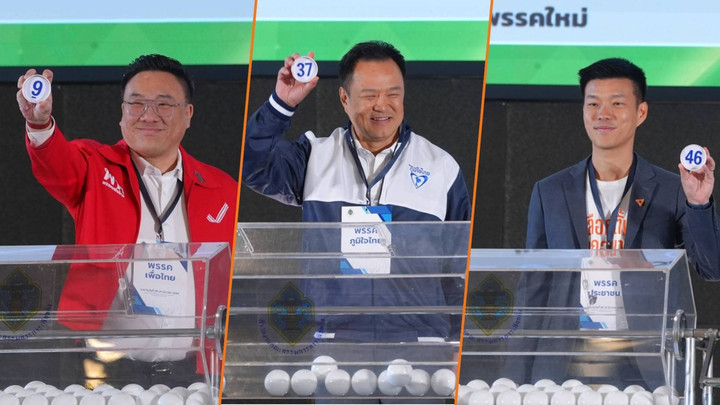 จับสลากเบอร์พรรคเลือกตั้ง 69 เพื่อไทย เบอร์ 9 , ภูมิใจไทย 37 , ประชาชน 46 