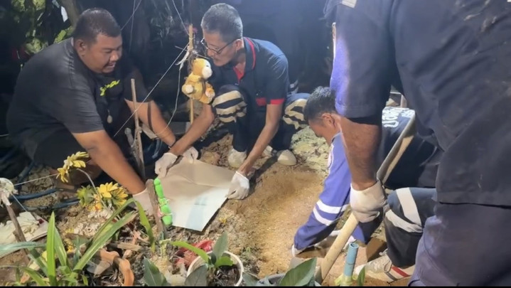 ค้นวัด ขุดสุสาน "สัปเหร่อดัง" เจอเด็กทารก 2 ศพ