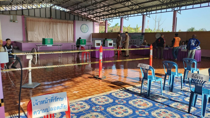 ประชาชนทยอยใช้สิทธิ เลือกตั้งใหม่ หน่วยที่ 6 เขต 1 จ.พะเยา