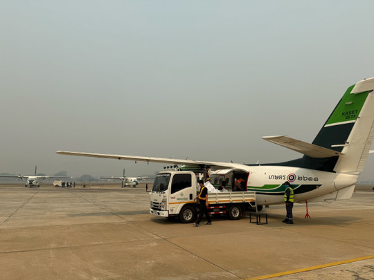 7 เที่ยวบิน ขึ้นปฏิบัติการฝนหลวง 4 จังหวัดภาคเหนือ สลายฝุ่น 2 เม.ย.