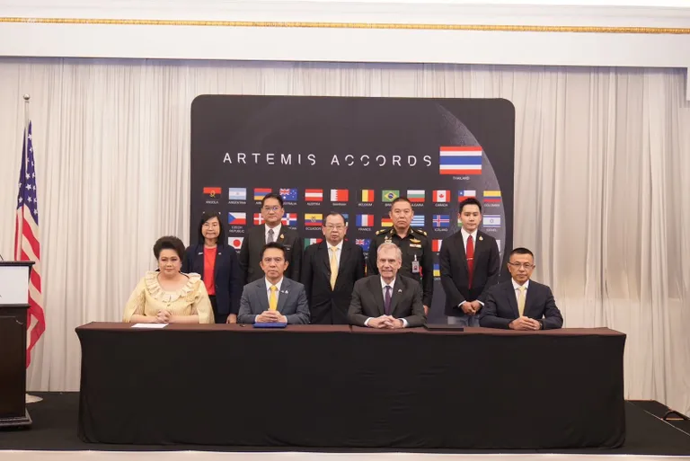 ไทยลงนามข้อตกลง Artemis Accords ภาพจาก GISTDA