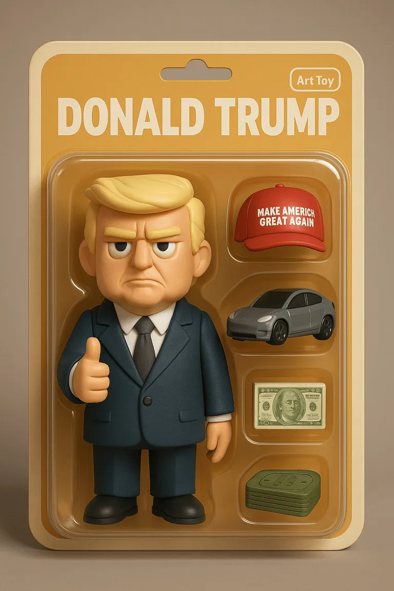Donald Trump เวอร์ชัน Art Toy Image by ChatGPT