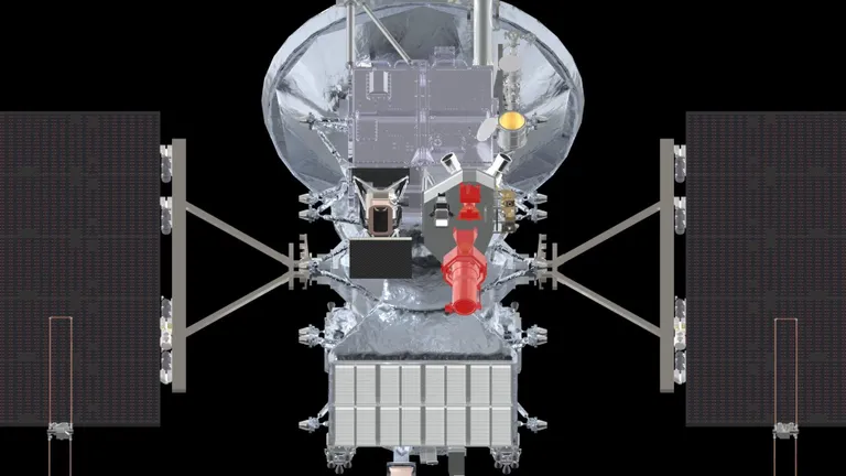 ภาพวาดตำแหน่งของกล้อง EIS บนยาน Europa Clipper ภาพจาก NASA