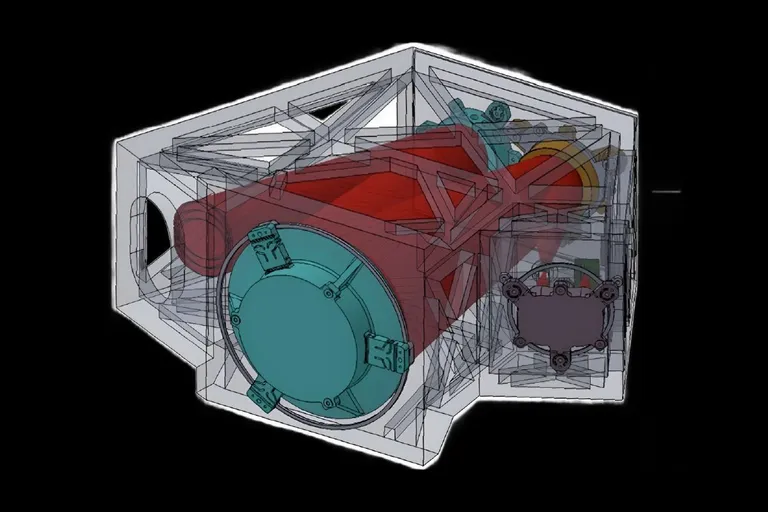 Hyperspectral Imaging Payload อุปกรณ์บันทึกภาพหลายช่วงความยาวคลื่น เป็นอุปกรณ์วิทยาศาสตร์หลักของดาวเทียม TSC-1 ภาพจาก NARIT