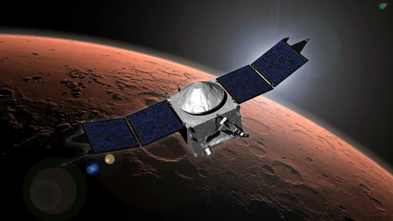 ภาพวาดของยาน MAVEN ภาพจาก NASA