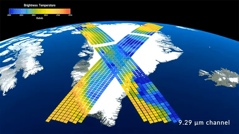 ภาพจุดความร้อนที่พื้นที่ต่าง ๆ ที่เก้บได้จาก PREFIRE ภาพจาก NASA