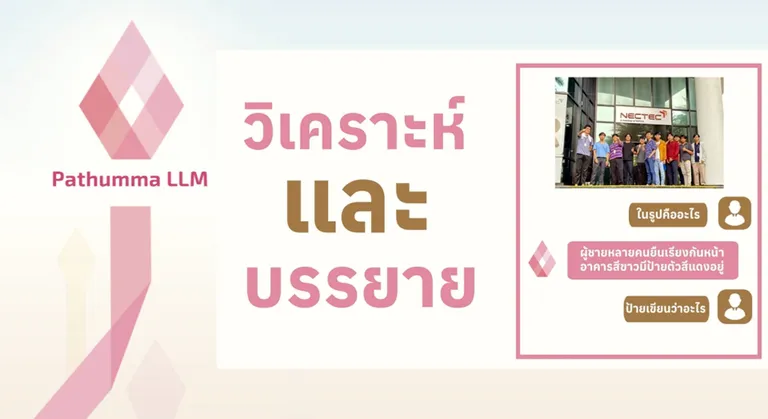 “Pathumma LLM” (ปทุมมา แอลแอลเอ็ม) Generative AI เทคโนโลยีที่เข้าใจบริบท-วัฒนธรรมไทย ภาพจาก สวทช.