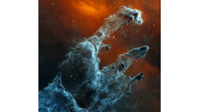 ภาพเนบิวลา “Pillars of Creation” จากกล้อง JWST ภาพจาก NASA, ESA, CSA, STScI
