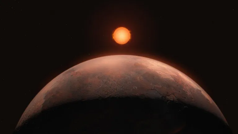 This artist’s impression shows Barnard b, a sub-Earth-mass planet ภาพจาก ESOM. Kornmesser