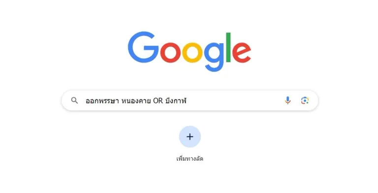 ค้นหาโดยการใช้ “OR”