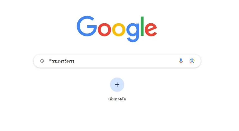 การใช้ดอกจันค้นหาคำที่ขาดหาย