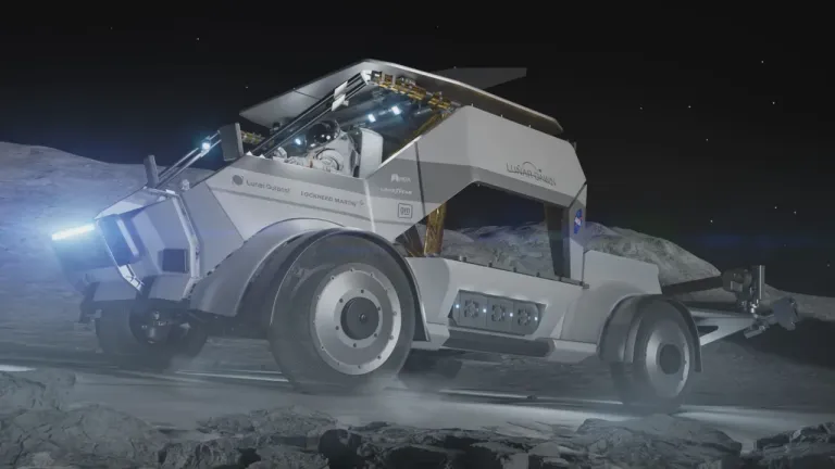 ภาพโมเดลรถยนต์สำหรับนักบินอวกาศจากบริษัท Lunar Outpost