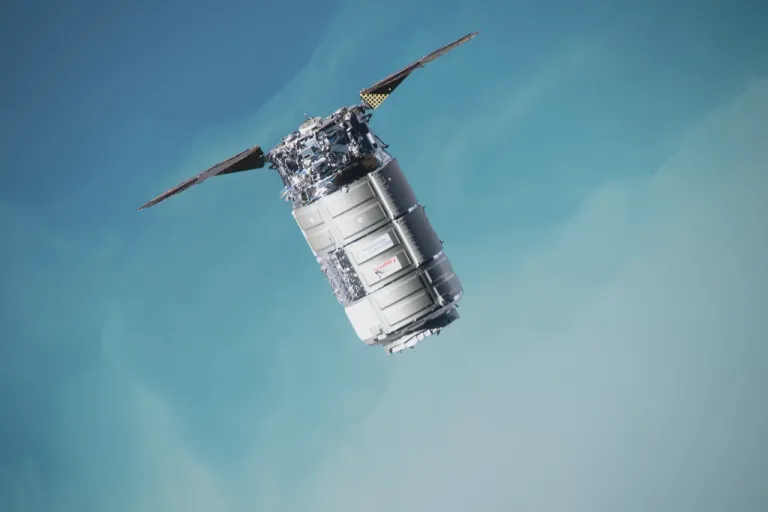 ภาพถ่ายยานอวกาศ Cygnus ของ Northrop Grumman ขณะเดินทางเข้าไปเชื่อมต่อกับสถานีอวกาศนานาชาติ
