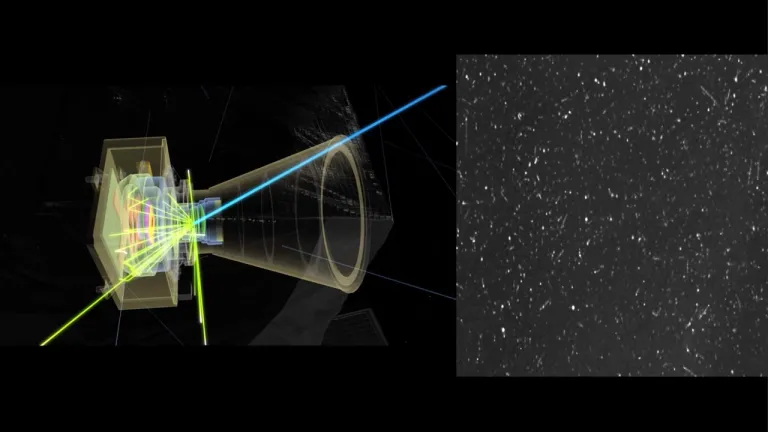 ภาพอินโฟกราฟฟิกของกล้อง Stellar Reference Unit กล้องระบุตำแหน่งดาวของยานอวกาศจูโน ภาพขวามือคือภาพจากกล้องที่พบความเสียหายจากอนุภาคพลังงานสูงที่รายล้อมดาวพฤหัสบดีทำความเสียหายต่อตัวกล้องถ่ายภาพ