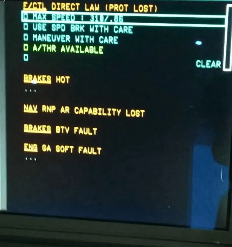 ระบบ ECAM ในเครื่องบิน Airbus A350 ซึ่งมีระบบ Checklist รวมอยู่ด้วย