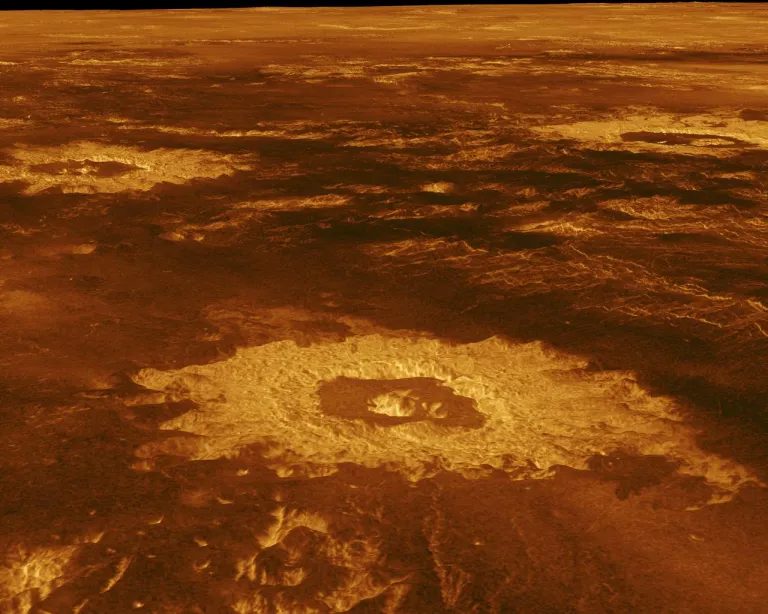 ภาพสามมิติของภูมิภาค Lavinia Planitia