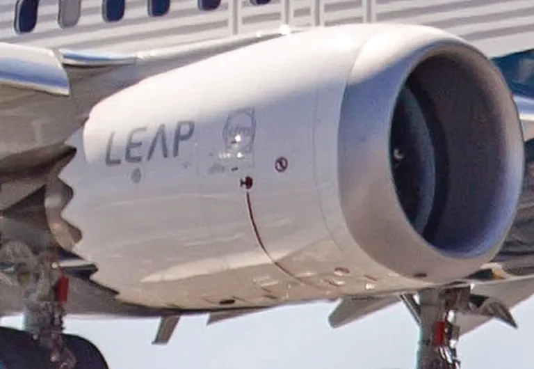 ภาพเครื่องยนต์ CFM International LEAP บนเครื่องบิน Boeing 737 MAX ภาพถ่ายจาก Clemens Vasters