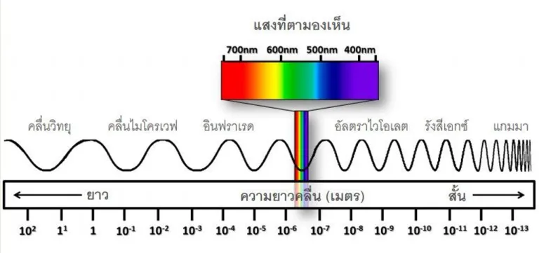 แสงที่ตามองเห็น ภาพจาก สสวท.