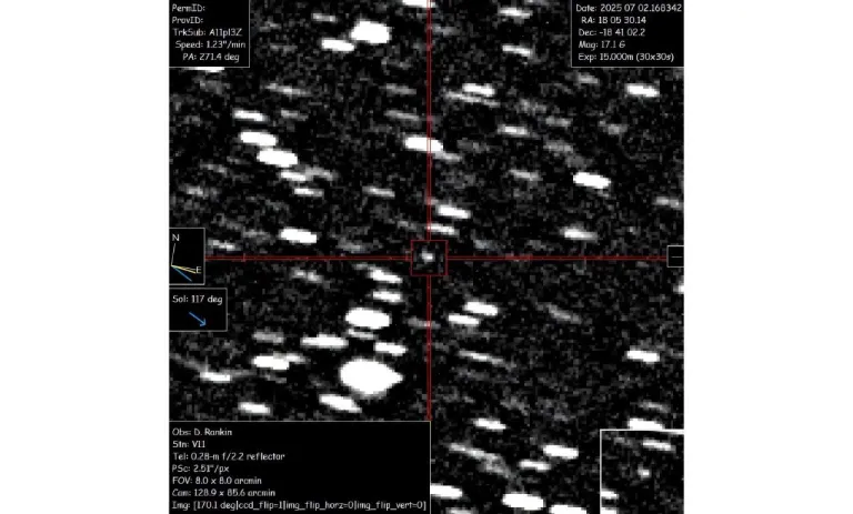ดาวหาง 3I_Atlas จากกล้องโทรทรรศน์ Saguaro Observatory