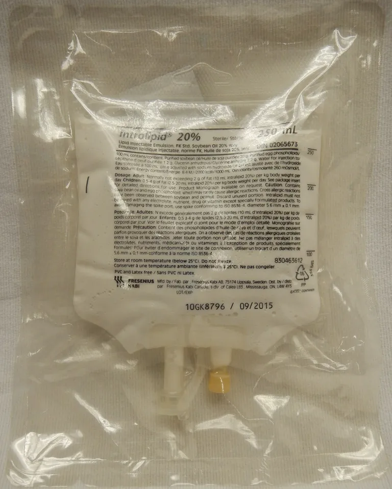 Lipid Emulsion เป็นหนึ่งในส่วนประกอบของสารอาหาร TPN