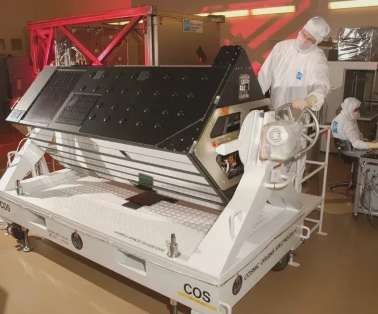 ภาพถ่ายอุปกรณ์ Cosmic Origins Spectrograph ที่ติดตั้งบนกล้องโทรทรรศน์อวกาศฮับเบิล