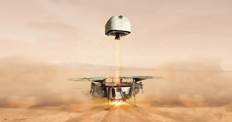 ภาพวาดยานลงจอดเก็บตัวอย่างดินจากดาวอังคารของเพอร์เซเวียแรนซ์ ของบริษัท RocketLab ที่เป็นอีกหนึ่งความเป็นไปไ้ด้ที่ NASA อาจว่าจ้างดำเนินงาน