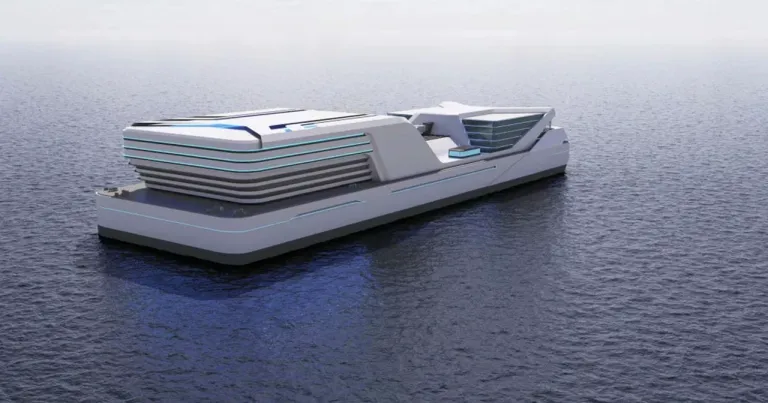 ภาพจำลองศูนย์ข้อมูลลอยน้ำ (Floating Data Centers: FDC) ภาพจาก techspot
