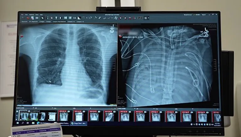 ปอดใหม่ (ซ้าย), ปอดเก่าผู้ป่วย (ขวา) ภาพจาก Northwestern Medicine.jpg