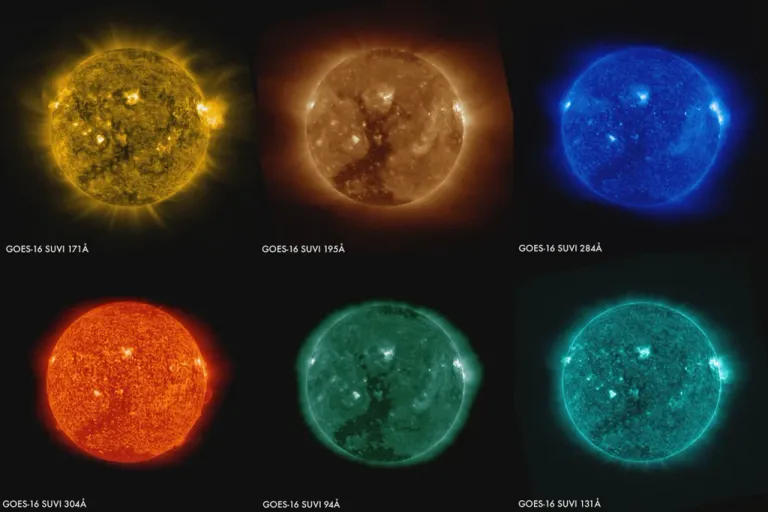 ภาพของดวงอาทิตย์ในหลายช่วงความยาวคลื่น ภาพจาก NOAA