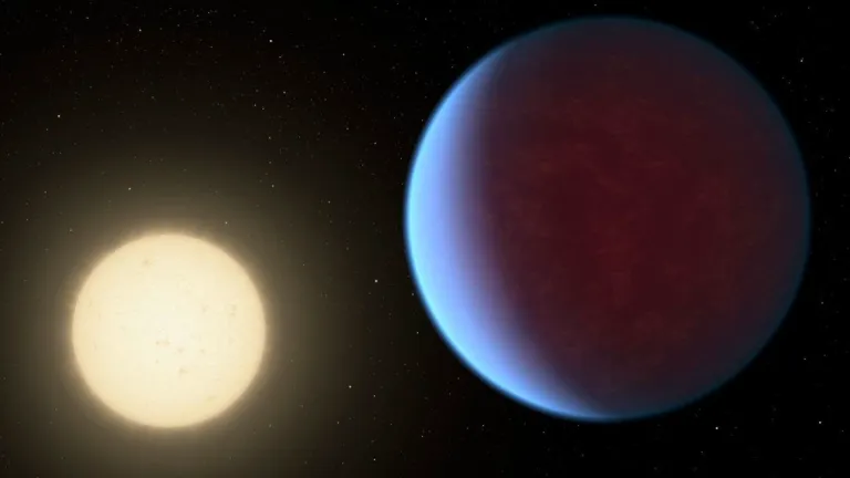 ภาพวาดของดาวเคราะห์นอกระบบสุริยะที่โคจรรอบดาวฤกษ์ ภาพจาก NASA
