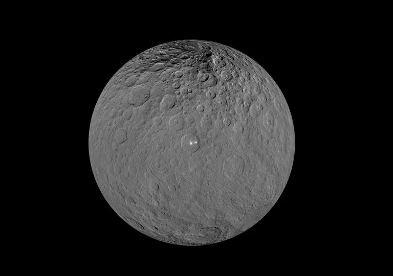 ดาวเคราะห์ Ceres ถ่ายภาพโดยภารกิจ Dawn กราฟิกจาก NASA