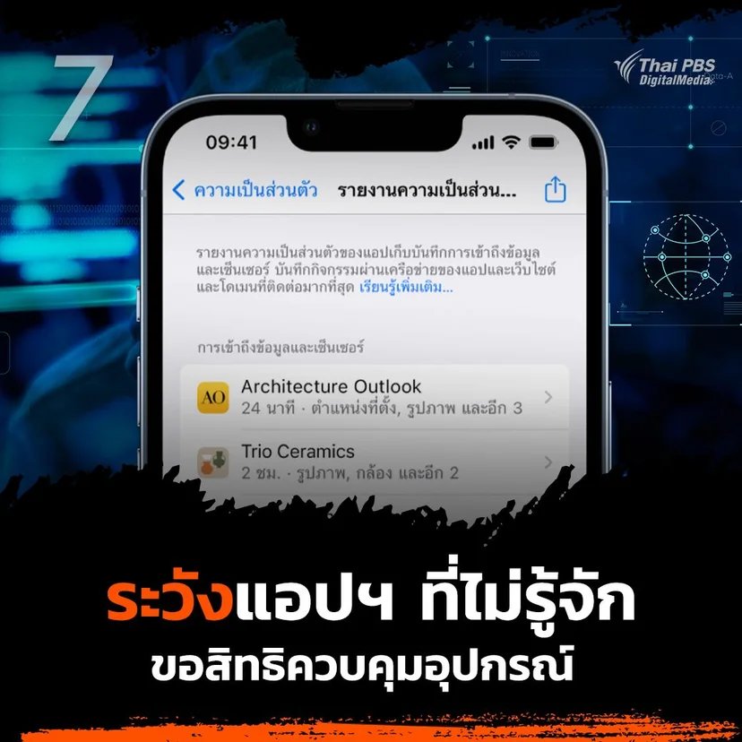 7. ระวังการติดตั้งแอปพลิเคชัน ที่มีการขออนุญาตให้ติดตั้งแอปพลิเคชันที่ไม่รู้จัก หรือไฟล์ที่อาจเป็นอันตราย 