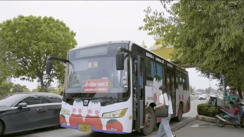 รถเมล์สายหนึ่งของ "ขอนแก่น ซิตี้บัส" (ภาพจาก: Locals Thai PBS)