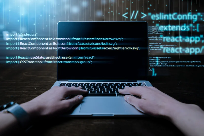 programming with person working with codes computer.