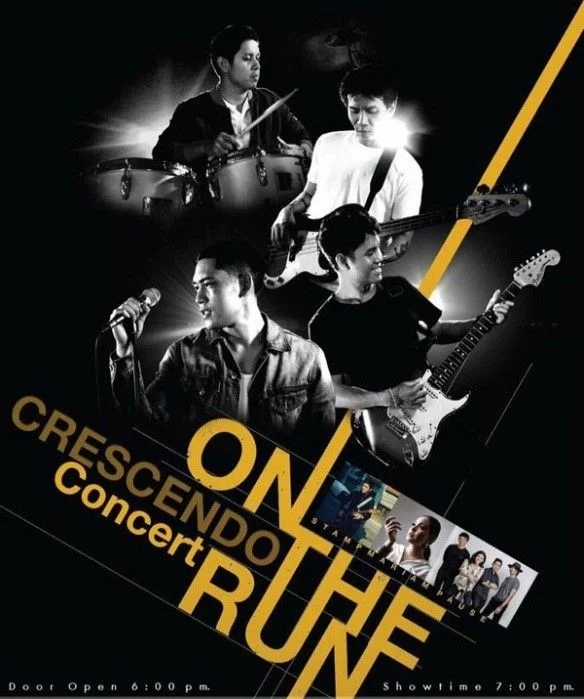 โปสเตอร์งาน Crescendo on the Run คอนเสิร์ตใหญ่ครั้งแรกของวง (ขอบคุณภาพจาก Crescendo)