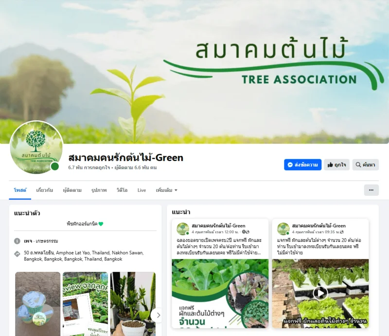 ภาพบันทึกหน้าจอแสดงภาพหน้าเพจปลอม
