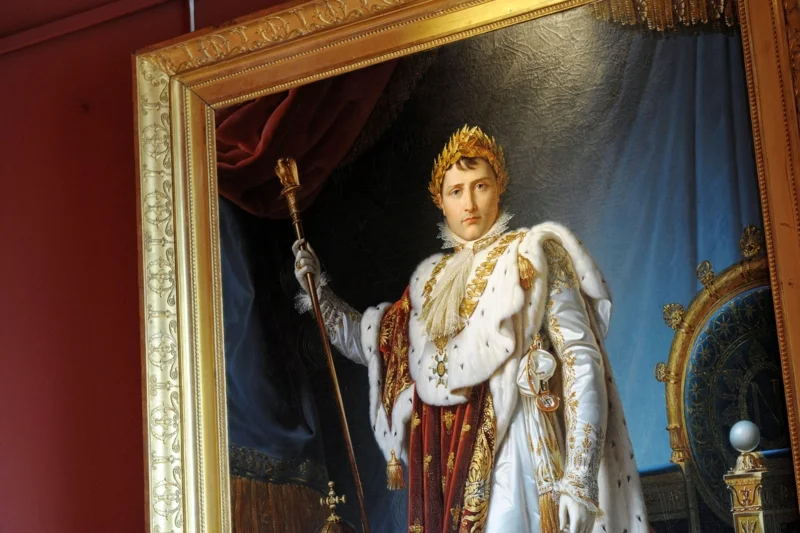 ภาพเหมือนจักรพรรดิ Napol&eacute;on วาดโดย Fran&ccedil;ois Pascal Simon (ภาพจาก: Stephan Agostini/AFP)