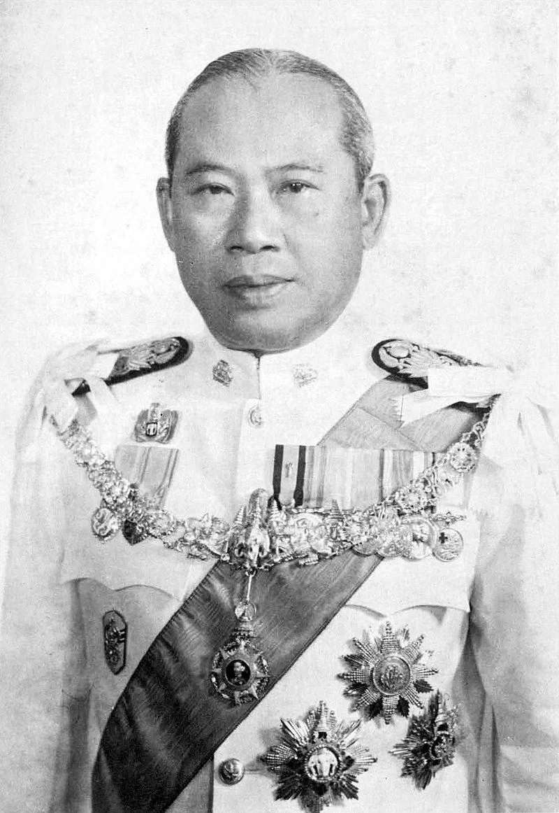 จอมพล ถนอม กิตติขจร นายกรัฐมนตรีคนที่ 10 ของไทย (Photo by สำนักนายกรัฐมนตรี)