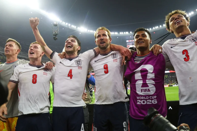 Harry Kane กัปตันทีมชาติอังกฤษ มองว่า Woderwall คือ หนึ่งในโมเมนต์ที่เขาชื่นชอบที่สุด (Photo by Rodrigo OROPEZA/AFP)