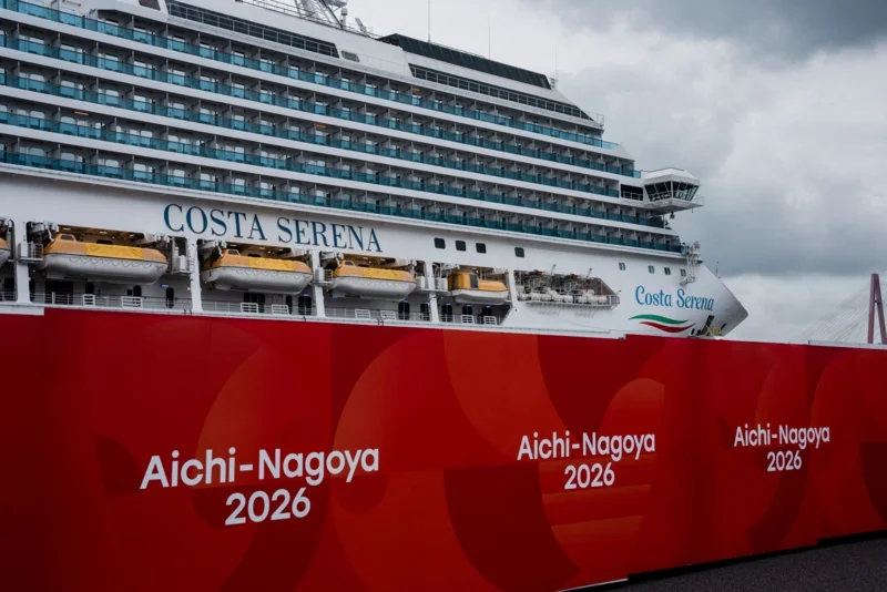 เรือสำราญ Costa Serena หมู่บ้านนักกีฬาลอยน้ำ (Photo by Fred Mery_AFP)