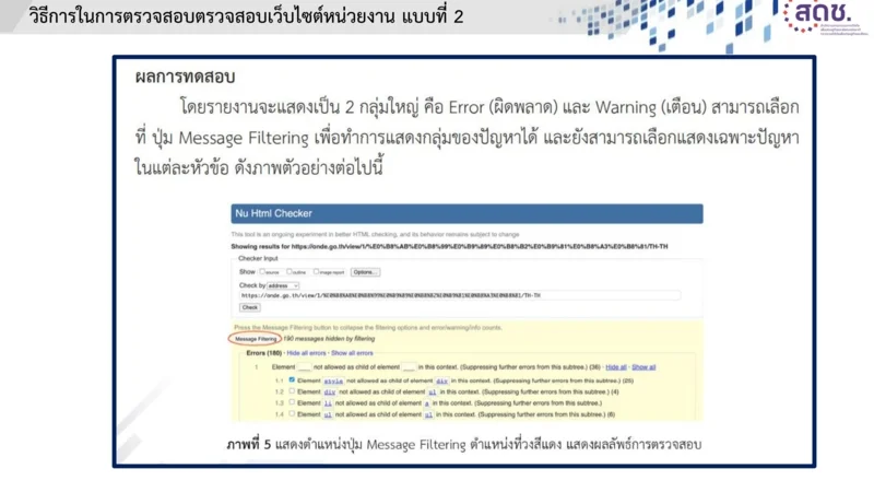 ภาพ วิธีตรวจสอบด้วยโปรแกรมอัตโนมัติ