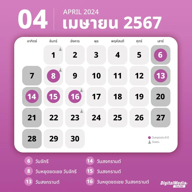 ปฏิทินเมษายน