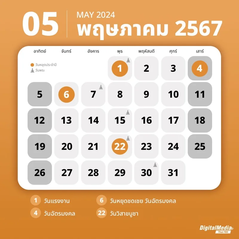 ปฏิทินพฤษภาคม
