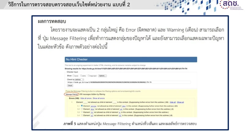 ภาพ วิธีตรวจสอบด้วยโปรแกรมอัตโนมัติ