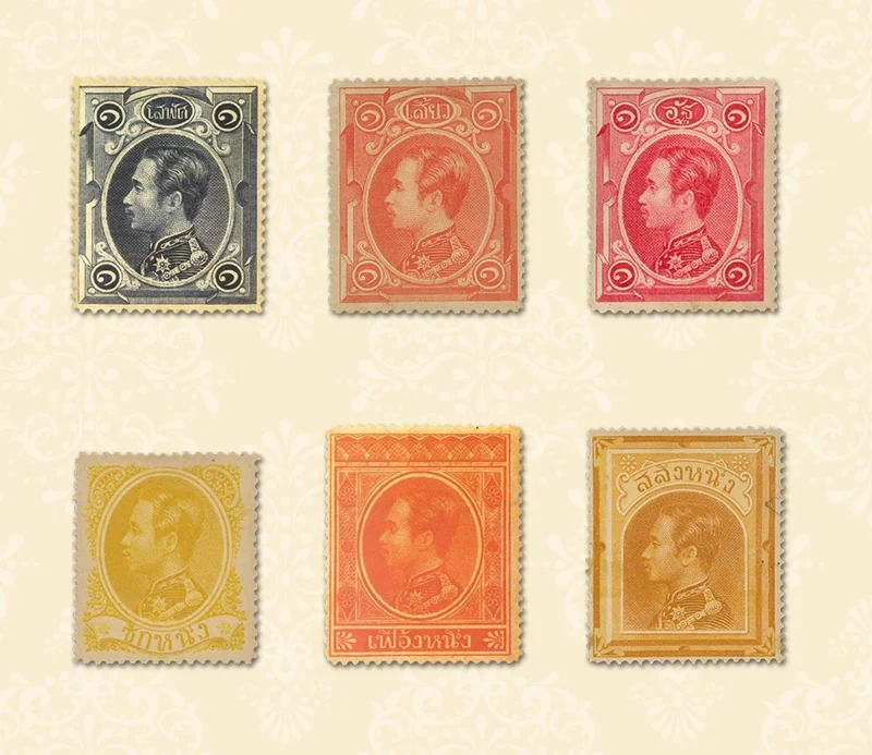 แสตมป์โสฬศ (ภาพจากเฟซบุ๊ก Thai Stamp Museum)