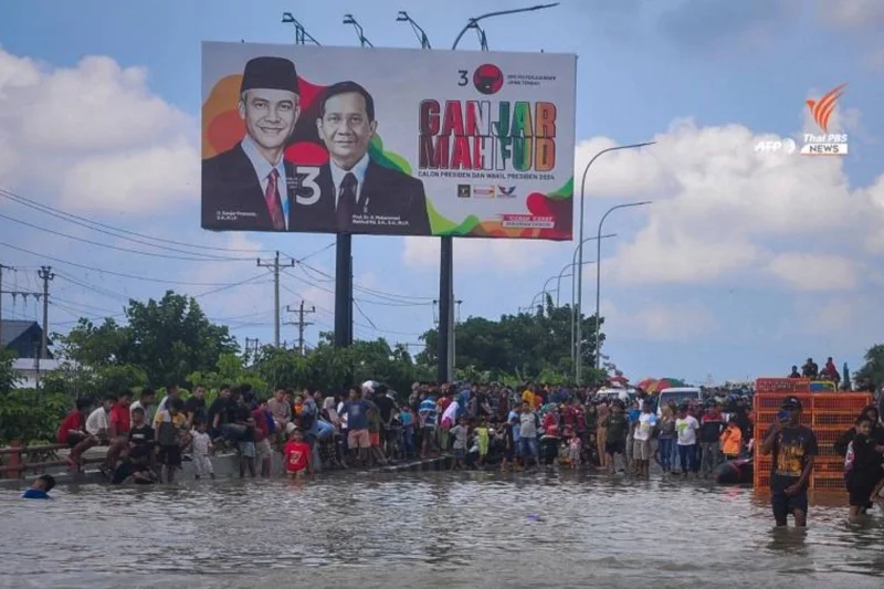 สภาพน้ำท่วมในอินโดนีเซีย