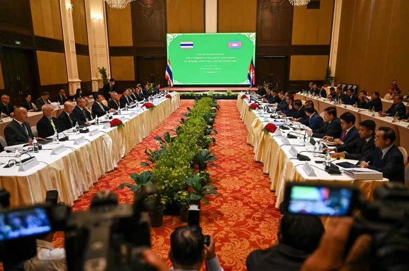 การประชุมคณะกรรมาธิการเขตแดนร่วมกัมพูชา-ไทย ครั้งที่ 6 ในกรุงพนมเปญ เมื่อวันที่ 14 มิถุนายน พ.ศ. 2568