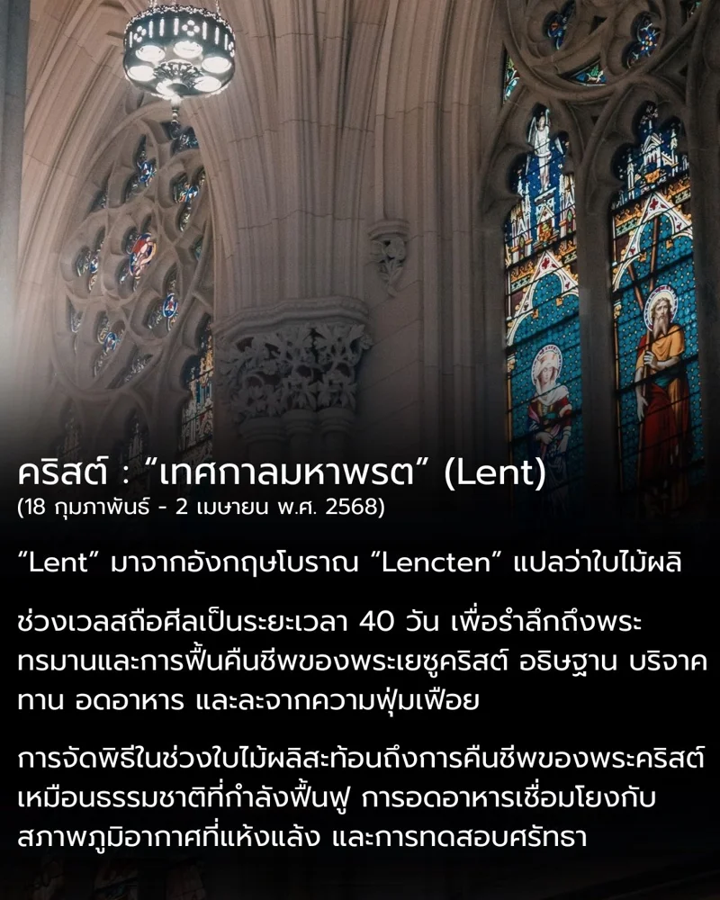 เทศกาลมหาพรต - เทศกาลเข้าสู่ธรรม