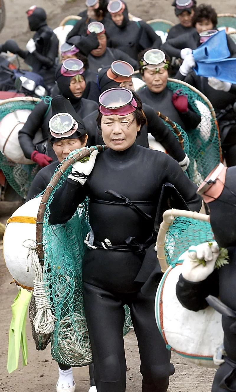 กลุ่มนักดำน้ำหญิง &ldquo;แฮนยอ&rdquo; - ที่มา : AFP
